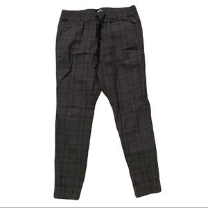 Hollister Plaid Black Joggers